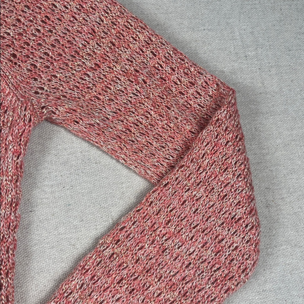 Anthropologie Guinevere Pink and Gold Fitted Sweater
Size: Large - Picture 3 of 6